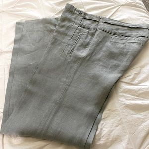 Anthropology linen slacks.